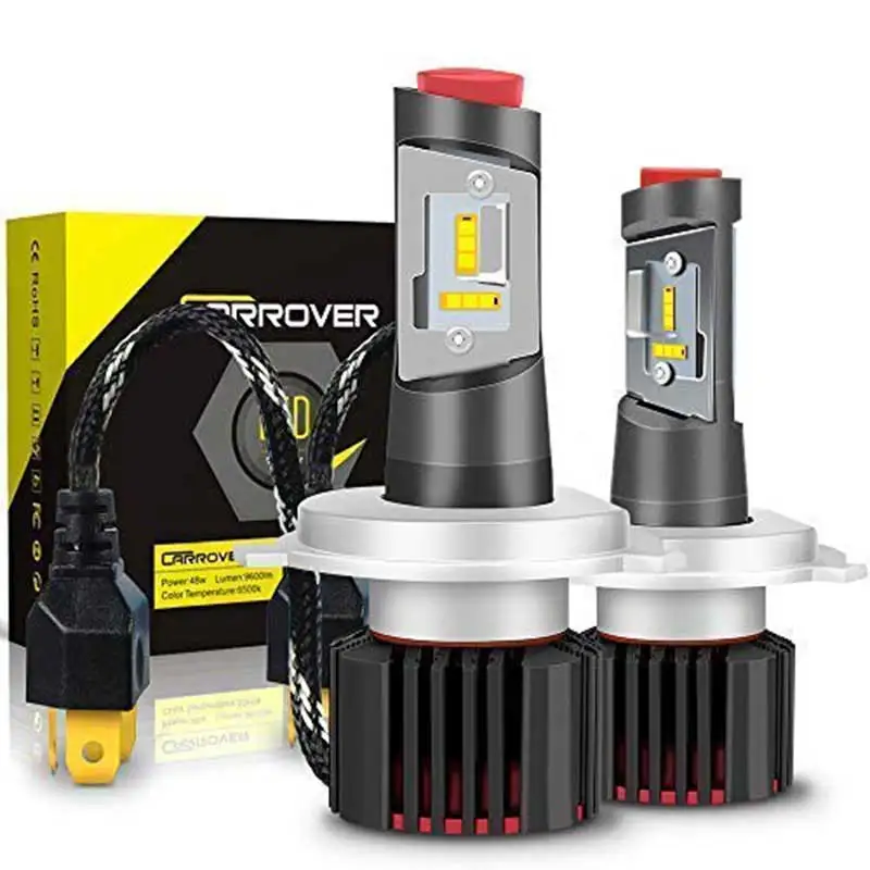 Car Rover 2Pcs CSP H4 Lamp H7 Led Car Headlight Bulbs For Auto N1 H27 881 HB3 HB4 Led Automotive 12V 48W 9600LM 6000K