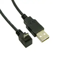 100 см вниз под углом 90 градусов Micro USB мужчина к USB кабель для зарядки данных для сотового телефона и планшета