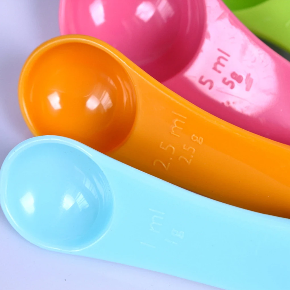 

Hot 5pcs 5 Size Food-grade Silicone Kitchen Measuring Spoons Baking Utensil Set Kit Tools