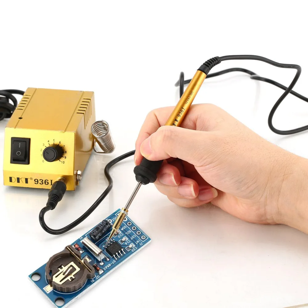 

1-18W Mini Soldering Iron Station Electric Welding Tool 50-450C Adjustable Temperature Rework Phone Tablet Repair Tool