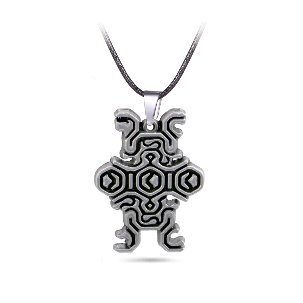 

Shadow of the Colossus Necklace Antique Metal Totems Pendant Rope Chain Choker Necklaces Men Charm Gifts Game Jewelry