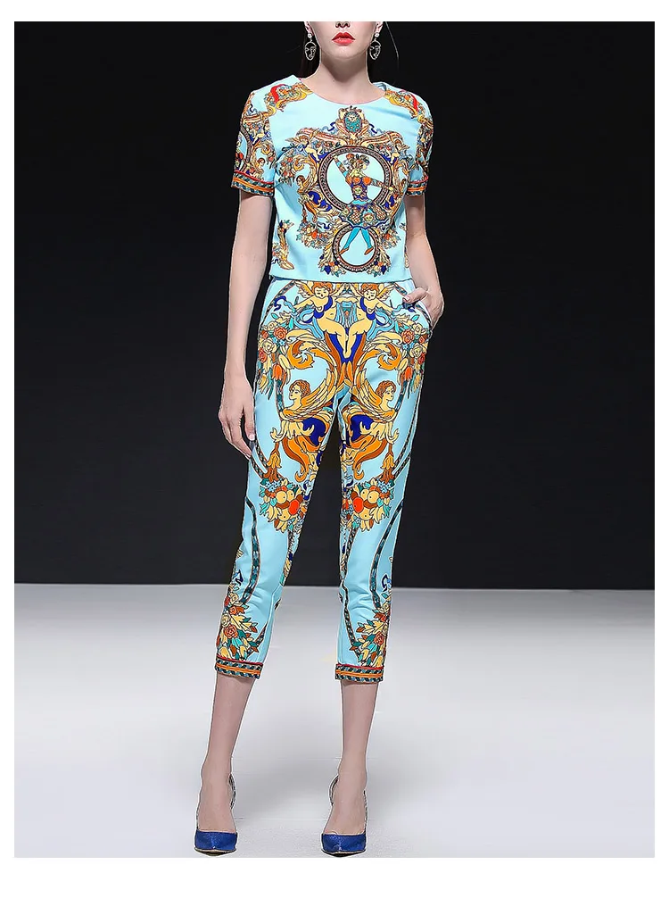 

Print 2 Two Piece Set Top And Pants Women Tracksuit 2019 Pullovers Hoodies Sweatshirt Female Sportwear Women's Suit 2 Piece Set