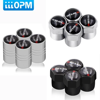 

4PCS aluminum Car Wheel Tire Valve Cap Air Valve protection cover For Nissan nismo X-Trail Qashqai Murano TIIDA Car Accessories