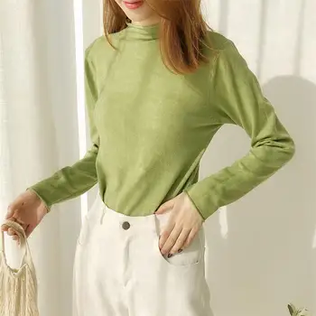 

women's clothing 2019 new arrival women spring autumn slim turtleneck knitted sweaters women bottom pullovers sweater 7 color