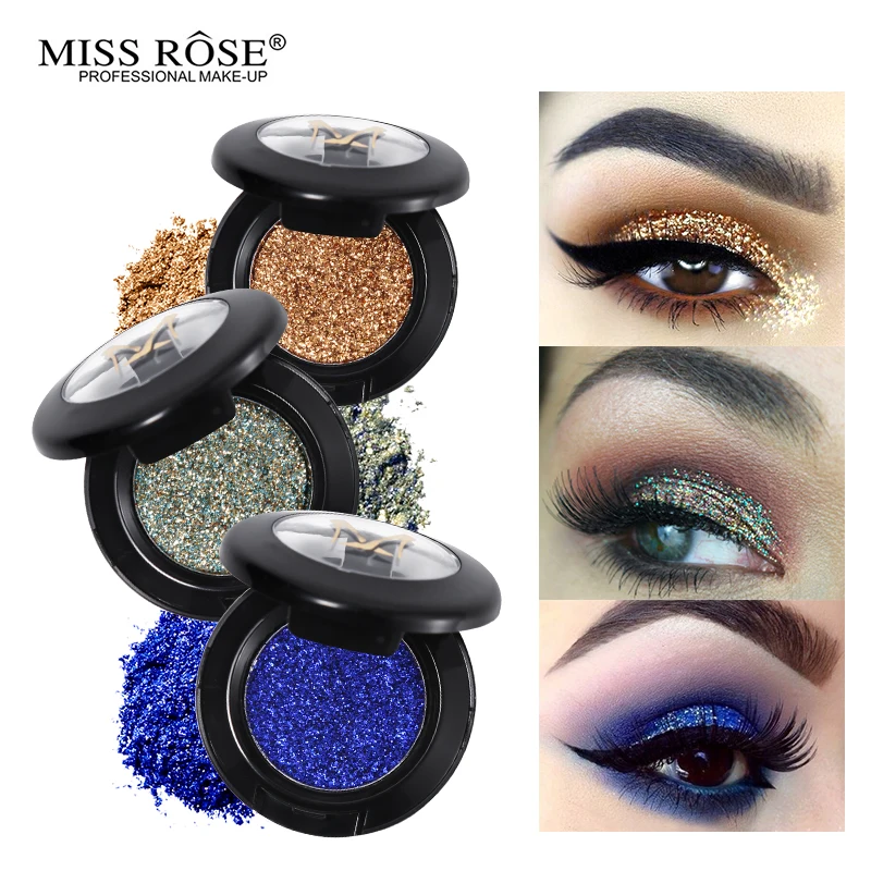 

Make Up Diamond Glitter Eyeshadow 24 Colors Single Palette Makeup Shimmer Metal Eye Shadow Shine Pigment Cosmetics