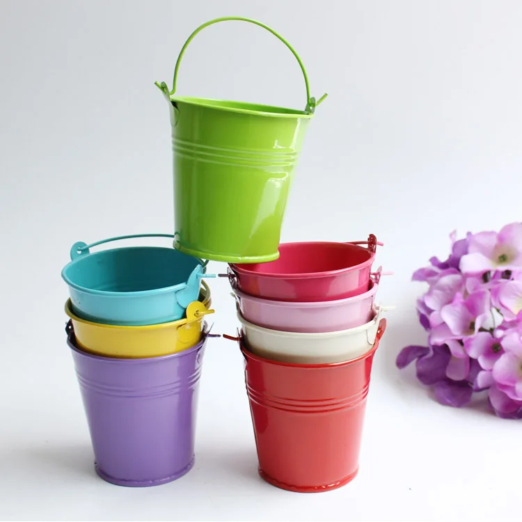 20 Pcs Originality Mini Wedding Tin Candy Buckets Wedding Favor Metal Buckets Wedding Candy Box Wedding Souvenirs