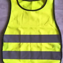 100 шт./партия, детский светоотражающий жилет, жилет для велоспорта, безрукавка для дорожного движения