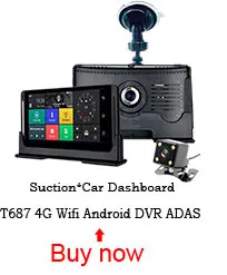 7-дюймовый 4G Видеорегистраторы для автомобилей Камера gps Full HD 1080 P Android регистраторы навигации ADAS автомобиля видео Регистраторы Двойной объектив сзади кронштейн