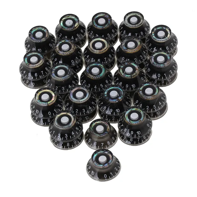 Best price at $278 Cheap Yibuy 200 x Black Electric Guitar UFO Volume Tone Guitar Control Knobs w/ White Numbers