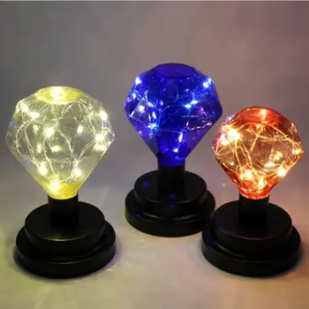 

Battery Diamond Shape Led String Lights Table Lamp Micro Copper Wire Fairy Lamp Night Light Kids Room Wedding New Year Supply