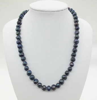 

Wholesale 20PCS 8-9MM Pink and Black Natural Potato-like Freshwater Pearl Necklace 18"