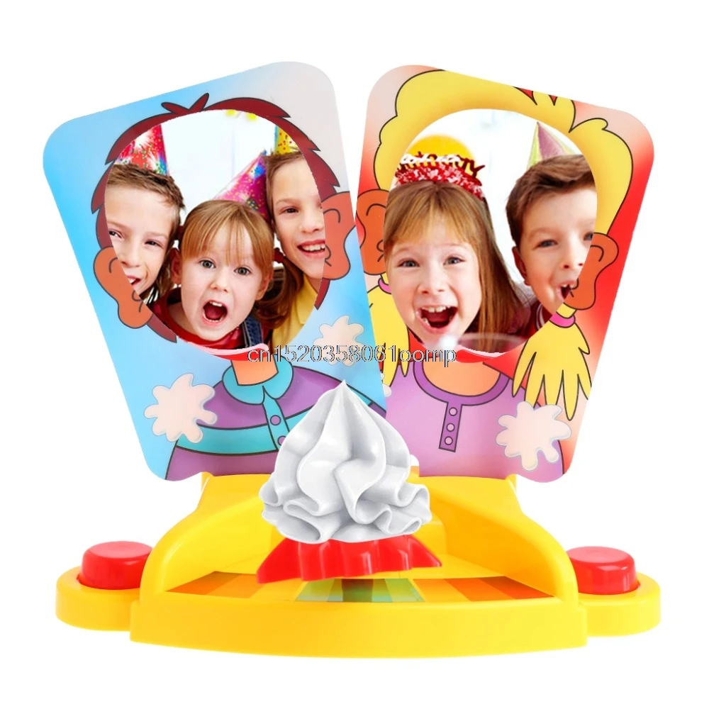 

Prank Funny Double Person Toy Cake Cream Pie In The Face Anti Stress Toy for Kid Hot! #K4UE# Drop Ship
