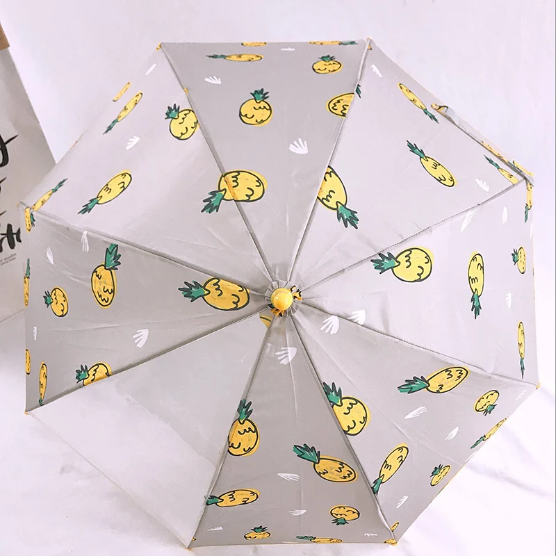 Милый мультяшный детский зонтик, анимационный креативный длинный цветочный принт, детский зонтик для мальчиков и девочек, детский зонтик - Цвет: 1