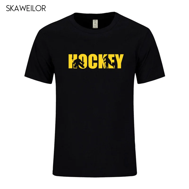 2018 Новая летняя футболка Ice Hockeyer Мужская с коротким рукавом и принтом модные