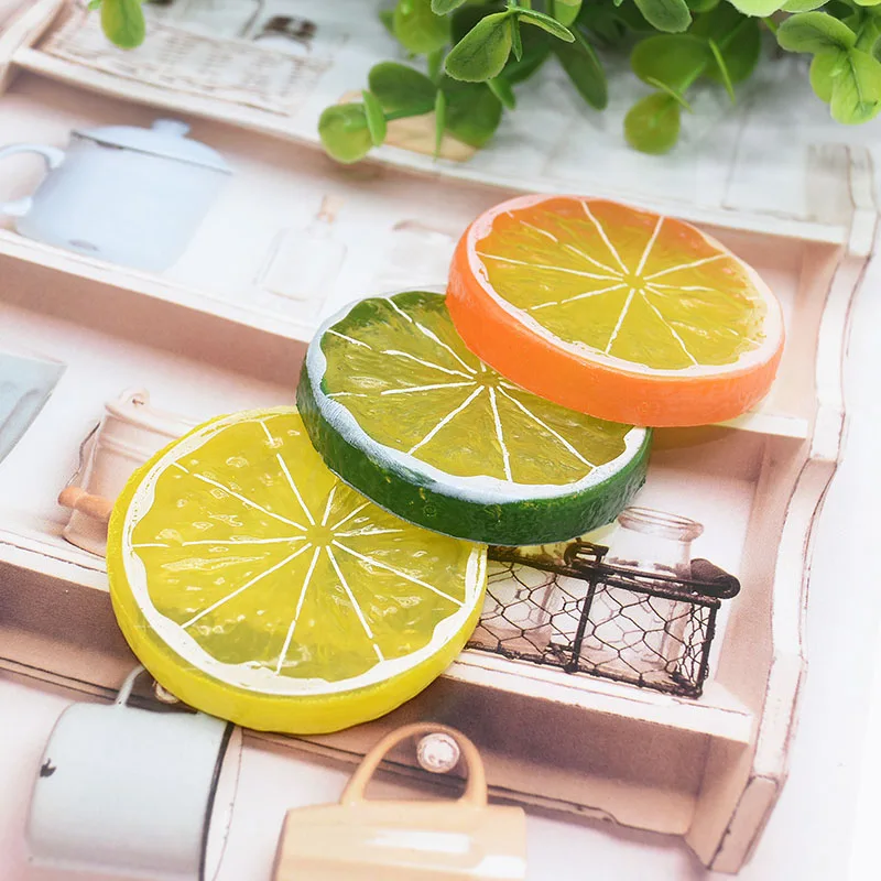 5pcs Lifelike Artificial Fruits Polyfoam Lemon Slices Fake Fruit Party Photo Props for Model Party Kitchen Simulate Fruits