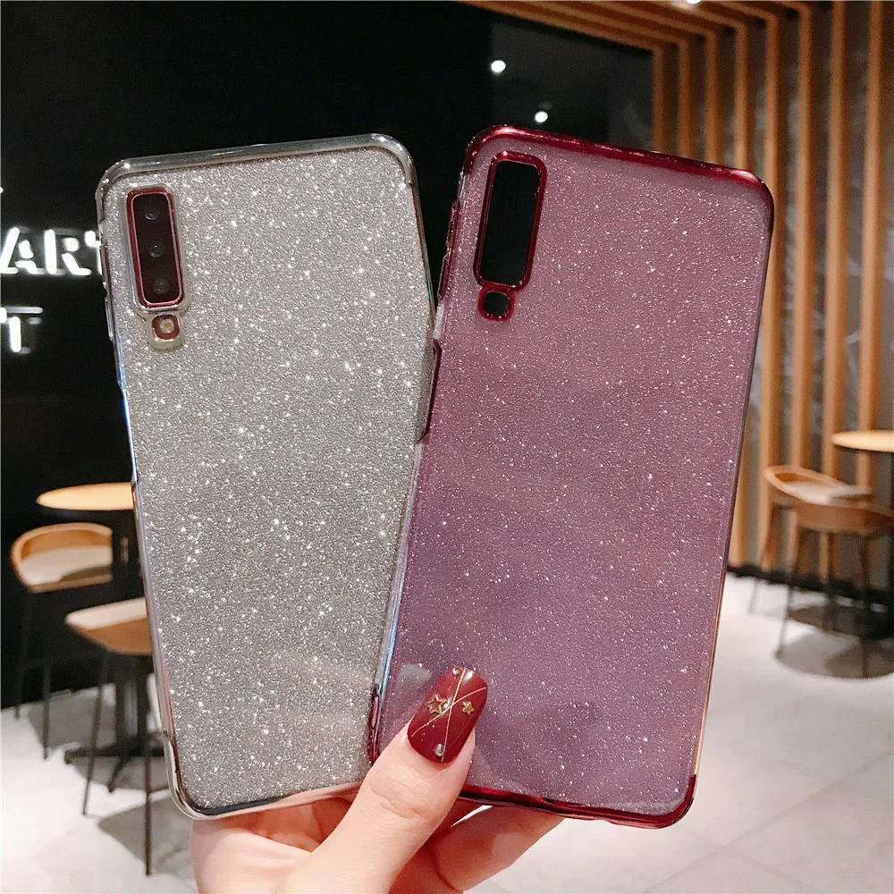 Блестящий блестящий чехол для Samsung Galaxy M30 A40S A10 A20 A70 A50 A60 A20E A40 2019 Note 8 9 S8 S9 S10 Plus S7