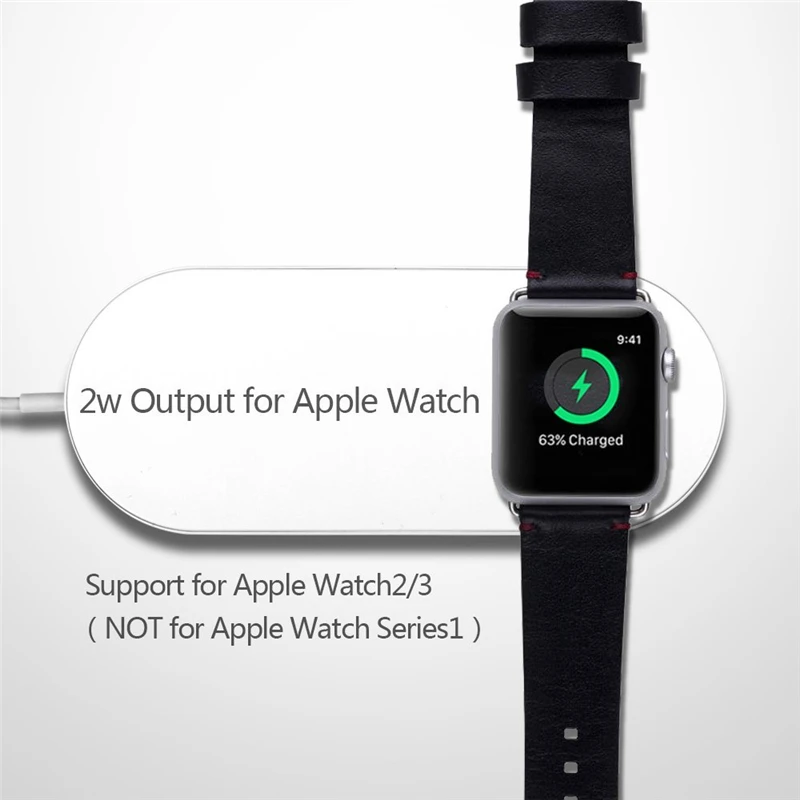 Беспроводное зарядное устройство 2 в 1 QI 7 5 Вт быстрое USB 0 3 Для Apple Watch серии 3/2 IWatch