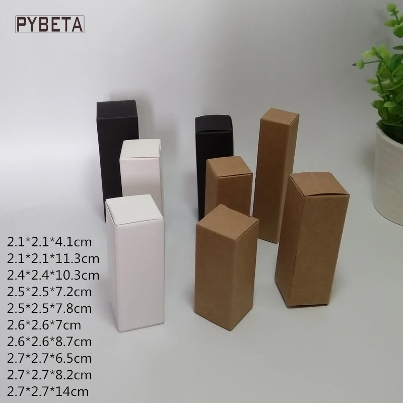 

100pcs- (21-27mm) Blank paper box Perfume Essential oil sprays lipstick tube lip glaze cosmetic samples gift packaging boxes