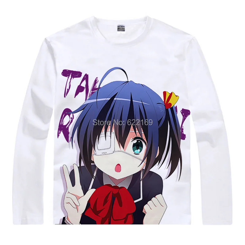 Аниме футболка I Want to Be in Love хлопковая рубашка Rikka Takanashi косплей рождественские
