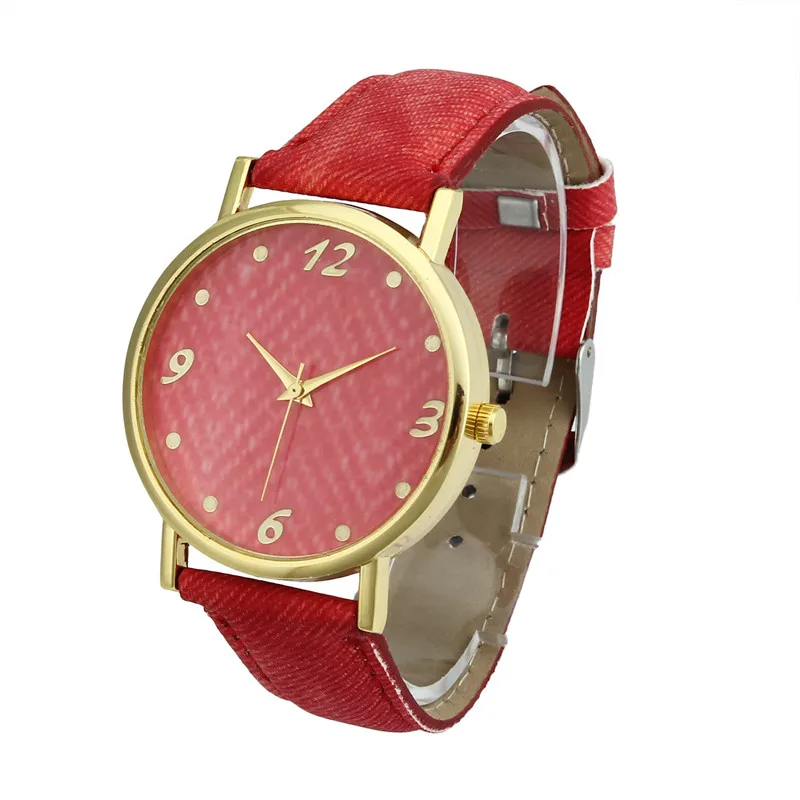 

Women Men Denim Cloth Strap Bracelet Wrist Watch Unisex Analog Quartz Watches relogio feminino bayan kol saati Clock watches