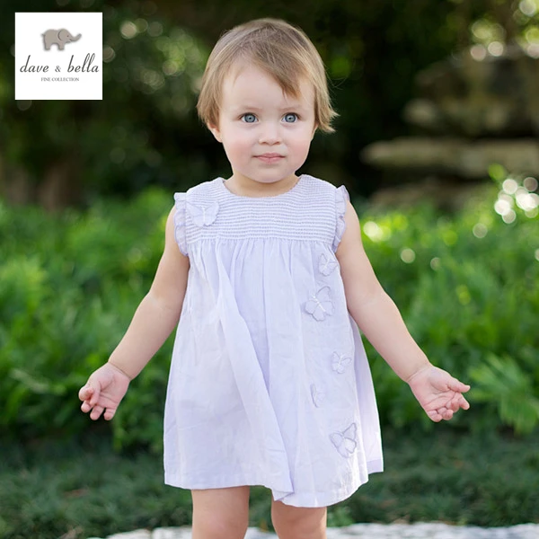 

DB138 dave bella summer baby girls fairy dress infant dress girls lolita dress toddle 1 pc kid princess butterfly dress