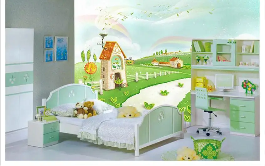 Kids Bedroom Background customized 3d wallpaper 3d kids wallpaper cartoon castle Kids Bedroom Background customized 3d wallpaper 3d kids wallpaper cartoon castle