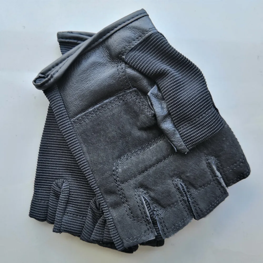 Genuine Leather Gym Gloves Men Women Crossfit  Fitness Gloves dumbbell barbell Weight Lifting Sport Gloves Sports Equipment
