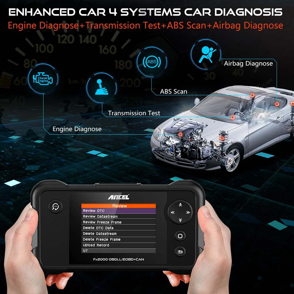Ancel FX2000 OBD2 Scanner Auto Diagnostic Tool ABS SRS Airbag ENG AT Gearbox Code Reader Multi Languages OBD 2 Car Diagnostics Ancel FX2000 OBD2 Scanner Auto Diagnostic Tool ABS SRS Airbag ENG AT Gearbox Code Reader Multi Languages OBD 2 Car Diagnostics