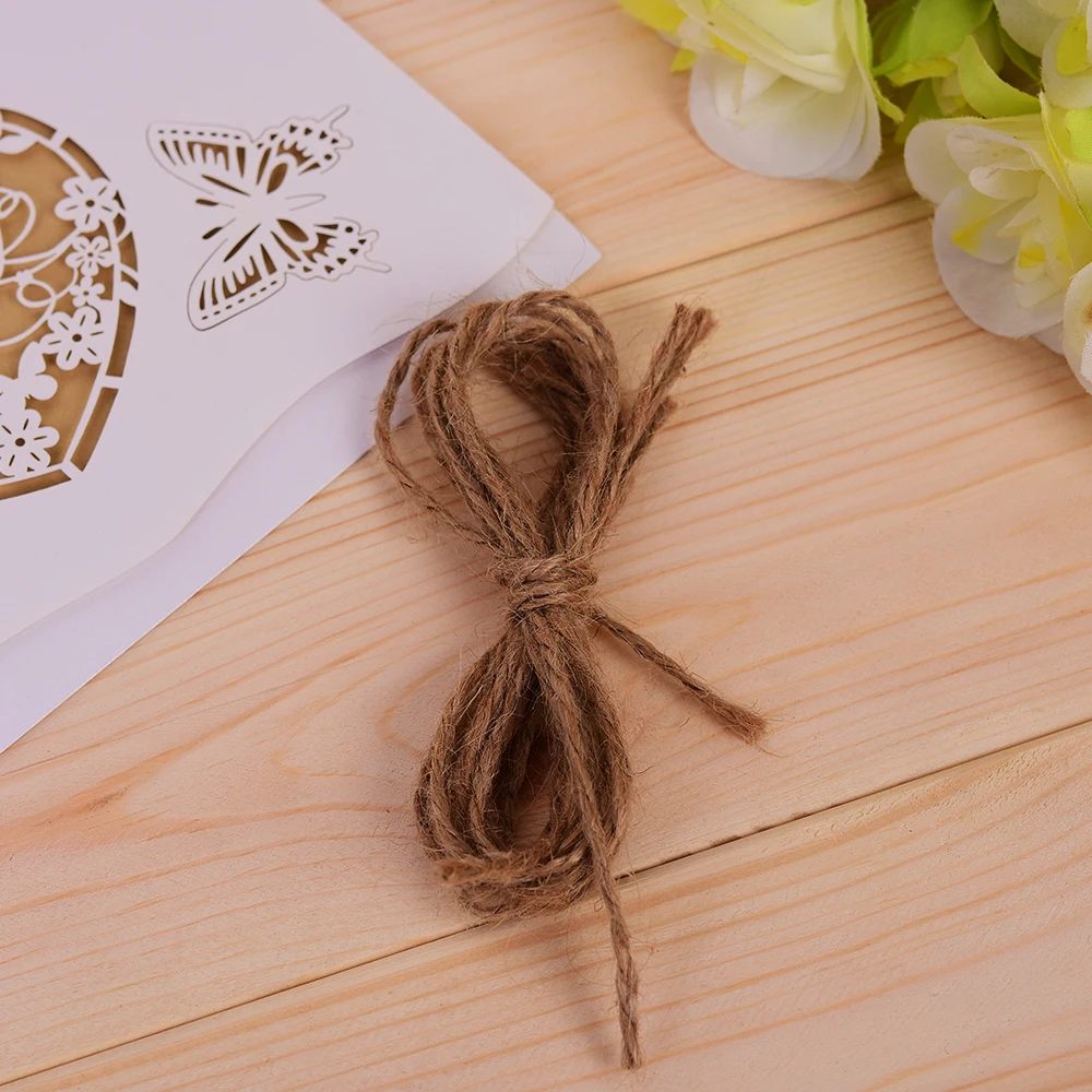  20 pieces Fashion invitation cards seals ribbonsilk/hemp rope/Bow tieparty invitation cards accesso - 32878536428