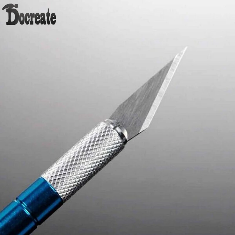 Metal Handle Hobby Cutter Craft Knife with 6pcs Blade Cutting Tool