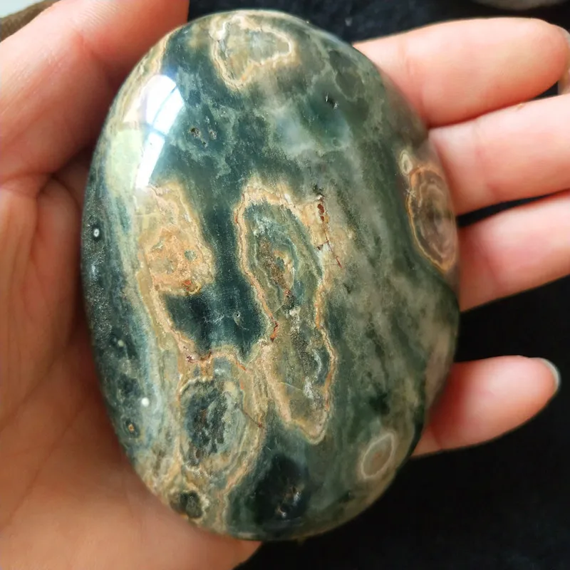 Натуральный камень морская яшма пальмовые целебные кристаллы декоративная коллекция камней и кристаллов - Color: E31            109g