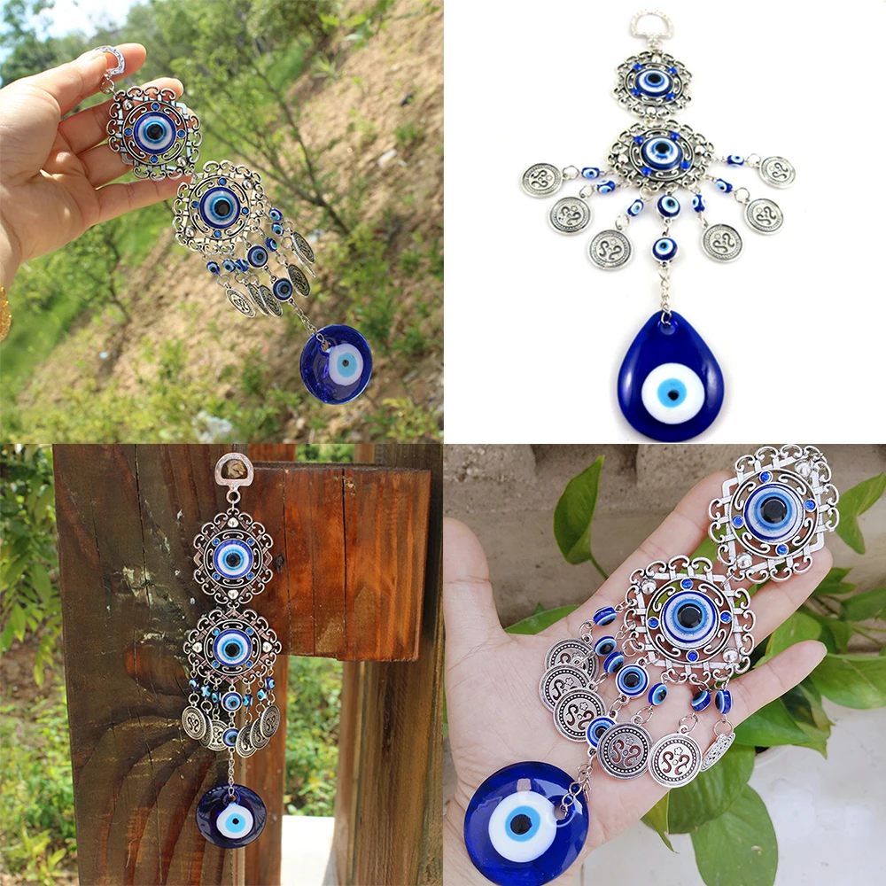 

Fashion Turkish Blue Evil Eye Amulet Lucky Decoration Trendy Charms Hanging Pendants Car Home Room Decorative Supply