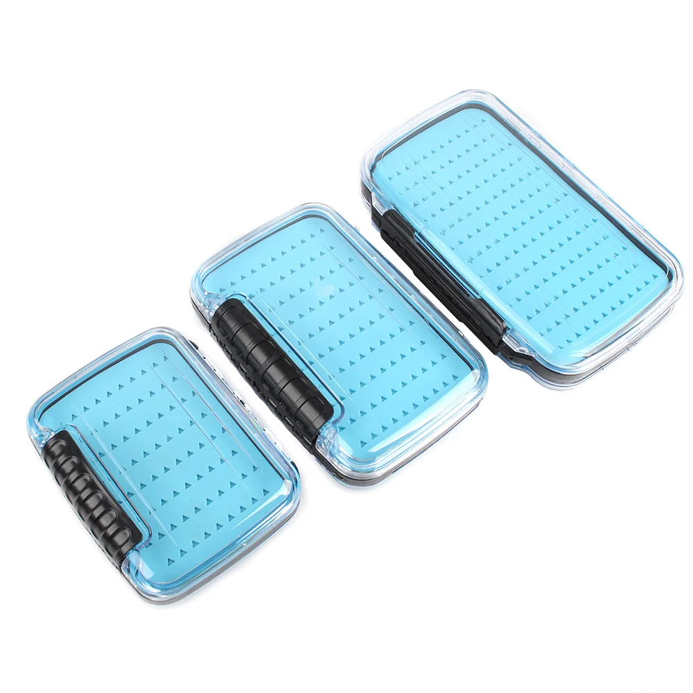 

Waterproof Fly Fishing Box Double Side Silicone Insert Flies Lures Baits Storage Case Clear View Stream