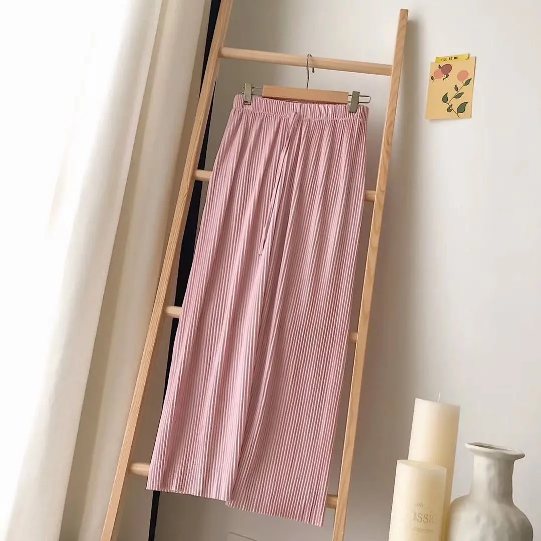 ZOGAA 2019 new wide leg pants Korean version of the wild nine pants loose wide leg pants female summer sense high waist pants