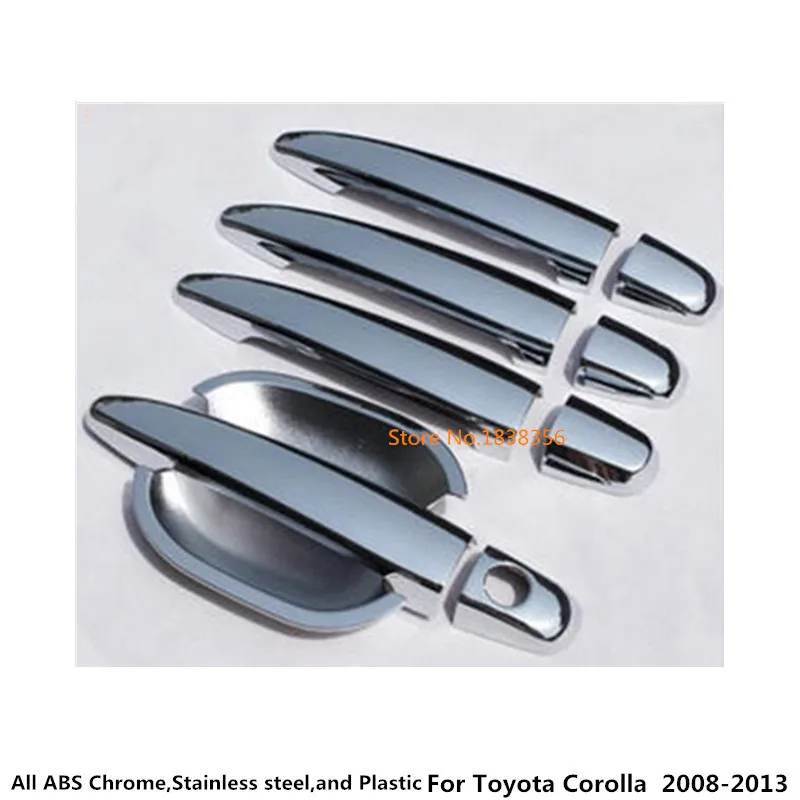 Крышка автомобиля рамка панель лампа отделка ABS Хромированная дверная ручка и чаша капоты для Toyota Corolla Altis 2008 2009 2010 2011 2012 2013