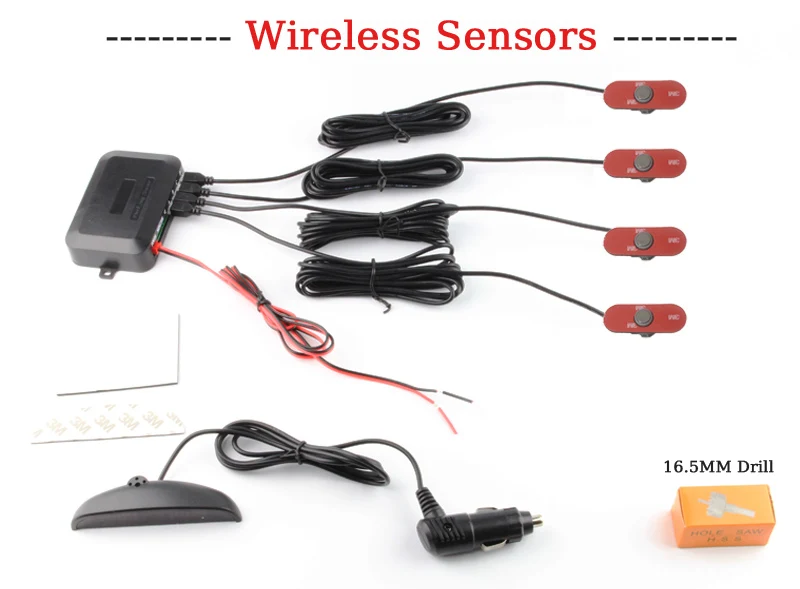 Koorinwoo датчик s 4 зуммер беспроводной автомобильный парковочный датчик Реверсивный резервный радар сигнальный индикатор зонд Система Parktonic