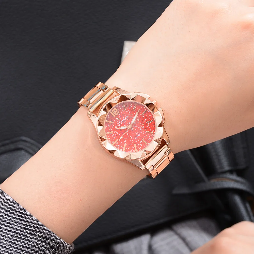 

Minimalist Simple Fahion Diamond Women Wristwatch Gradient color Luxury Watch Ladies casual Stainless Steel Quartz Clock &Ff
