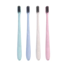 1 PC Environmental friendly wheat straw Toothbrush Bamboo Charcoal Soft-bristle Teethbrush
