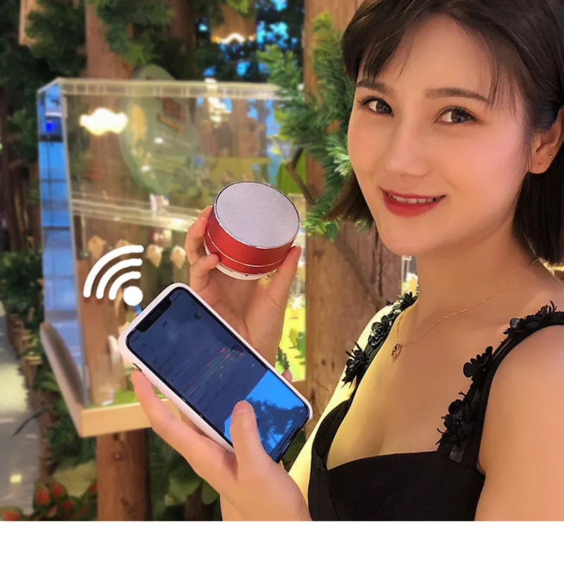 Мини Bluetooth динамик беспроводной стерео портативный Led музыка играть Поддержка TF