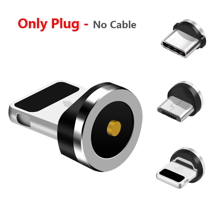 Лучший магнитный Usb кабель для быстрой зарядки, магнитный USB C адаптер для зарядки и передачи данных для iphone Xs Max X Xr 5 6 S 7 8 Plus ipad ipod XZ1 - Цвет: Only Plug