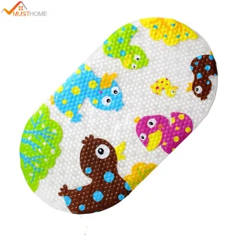 

39cmx69cm Bathroom Non-slip Mats Thick PVC Shower Toilet Mats Children's Cartoon Bath Mat