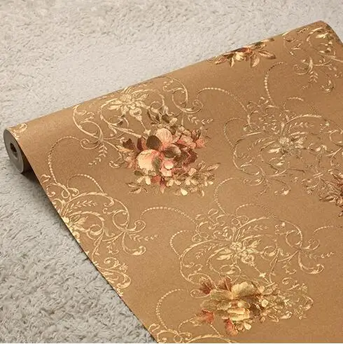 European luxury 3D floral background wallpaper 3D embossed gold foil wallpaper roll Living room bedroom wallpaper Silver gray European luxury 3D floral background wallpaper 3D embossed gold foil wallpaper roll Living room bedroom wallpaper Silver gray