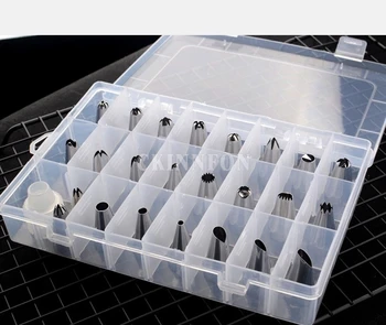 

200Set DIY Cake Cupcake Decoration Tool 24Pcs/Lot Icing Piping Nozzles Pastry Without Plastic Box (Color: Multicolor)