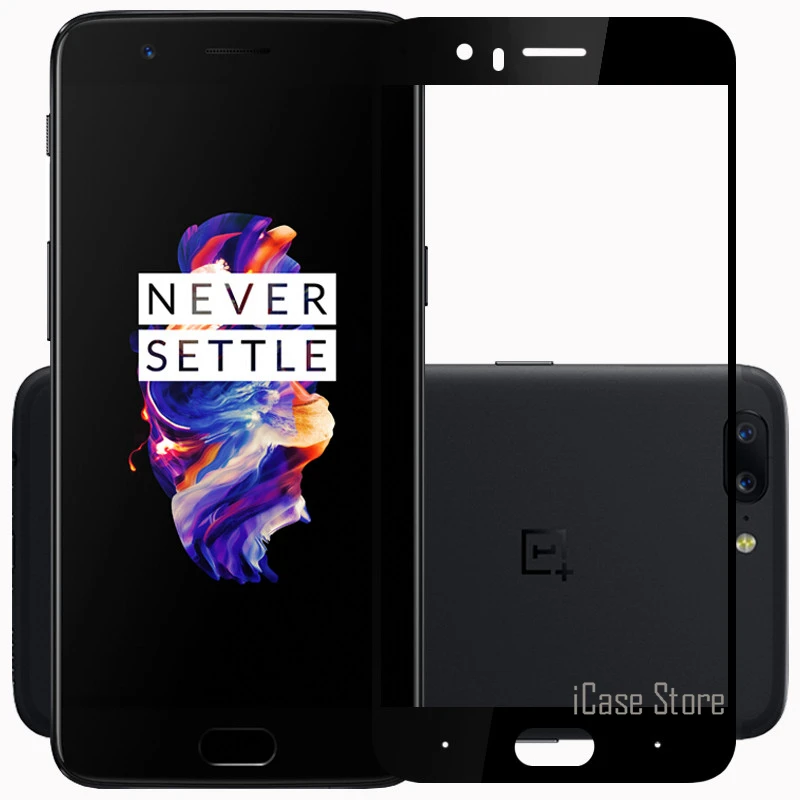 OnePlus 5 стекло закаленное onePlus Защита экрана onePlus5 A5000 полное покрытие черный