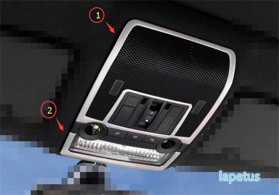 

Lapetus Roof Reading Lights Lamp Decoration Frame Cover Trim Fit For BMW X5 E70 2009 - 2013 / X6 E71 2010 - 2014 Stainless Steel