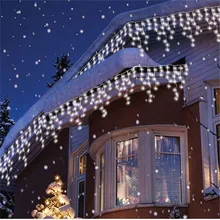 1x 5m droop 0.4-0.6m Led Curtain Icicle String Lights New Year Wedding Party Garland Led Light for Outdoor Christmas Decoration