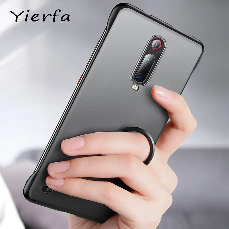 Frameless Case For Redmi K20 Pro Transparent Matte Cover Xiaomi Silicone Shockproof Ring Cases | Мобильные телефоны и