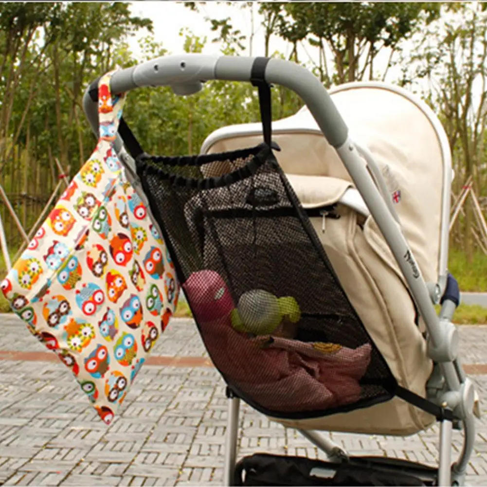 Baby Stroller Net Pocket Infant Stroller Mesh Bottle Diaper Storage Organizer Bag Holder Large Size Hanging Stroller Accessories baby stroller accessories set