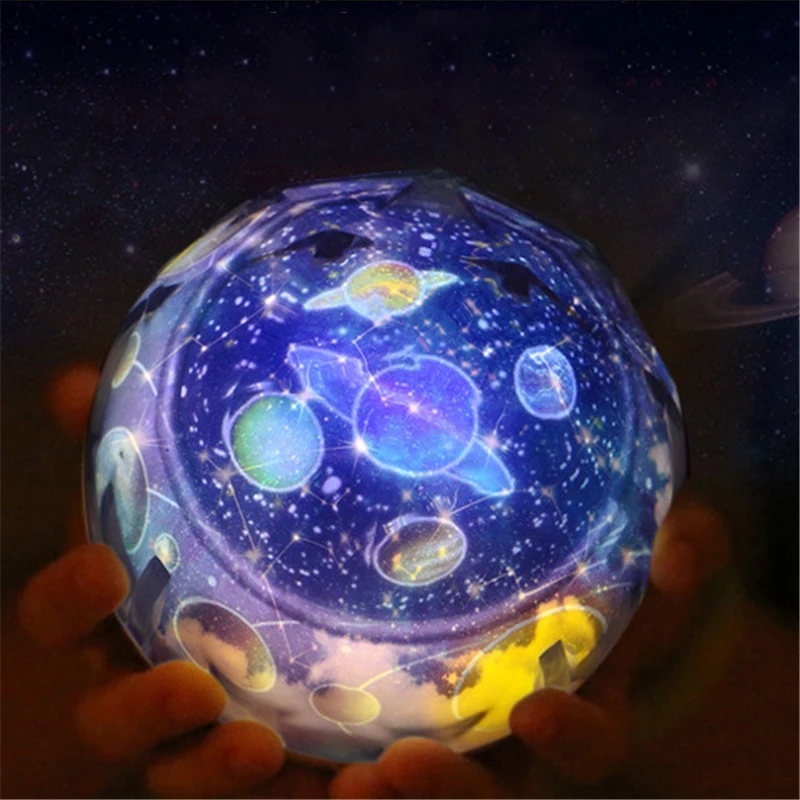  LED Rotating Star Projector Novelty Lighting Moon Sky universe Baby sleep Nursery Night Light Batte - 4000041504966