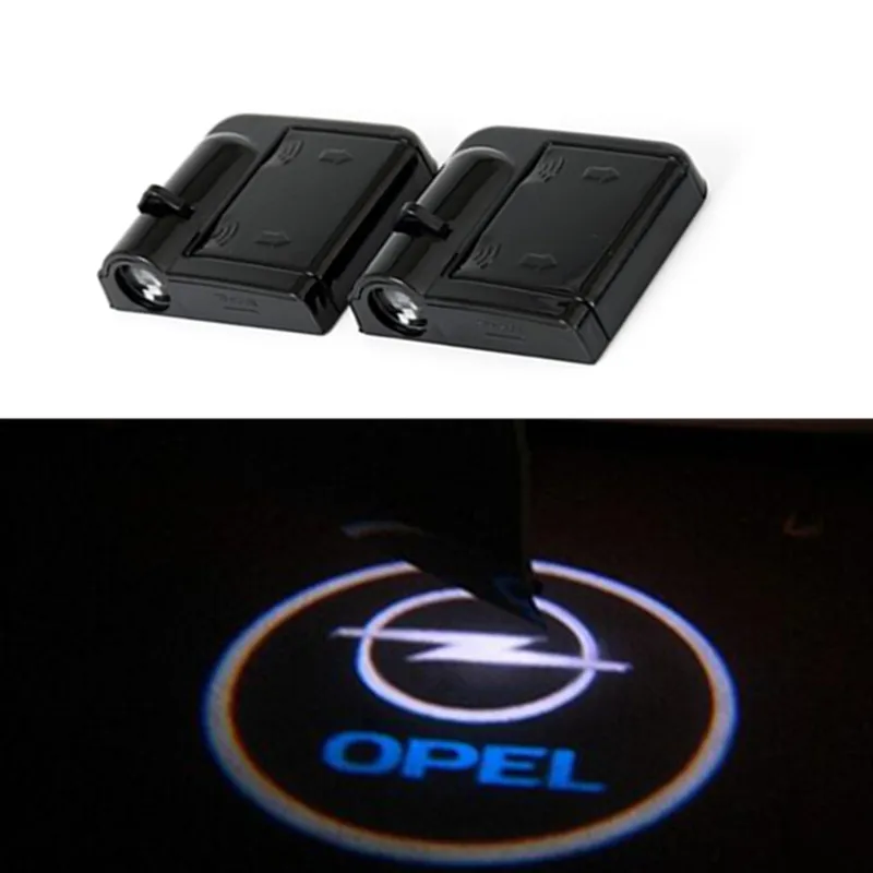 For Opel Zafira B Vectra C B Mokka Vectra Astra H G J Corsa D C B Insignia Meriva Omega Vivaro Car Door Light Projecto Logo LED